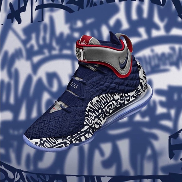 SOLD!!!  Lebron 17 Graffiti Cold Blue - Picture 5 of 5